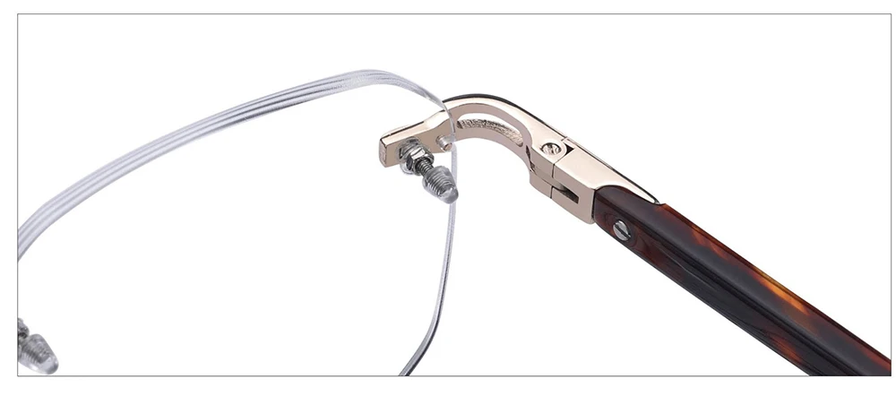 Ready stock nice design polygon lens rimless glasses for optics with a gold frame brand