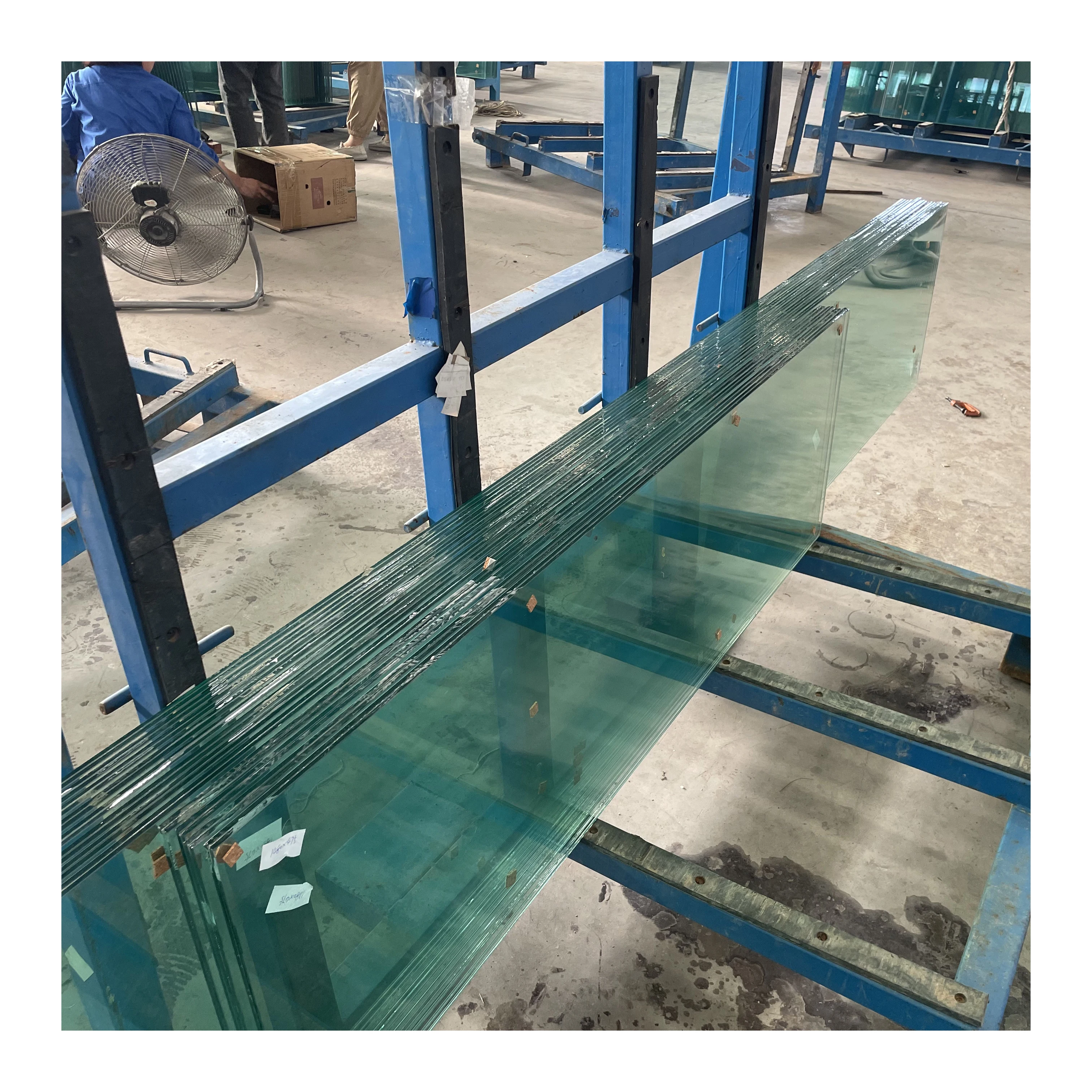 6.38mm 10.38mm tempered laminated glass price per m2 1.52 clear pvb laminated glass