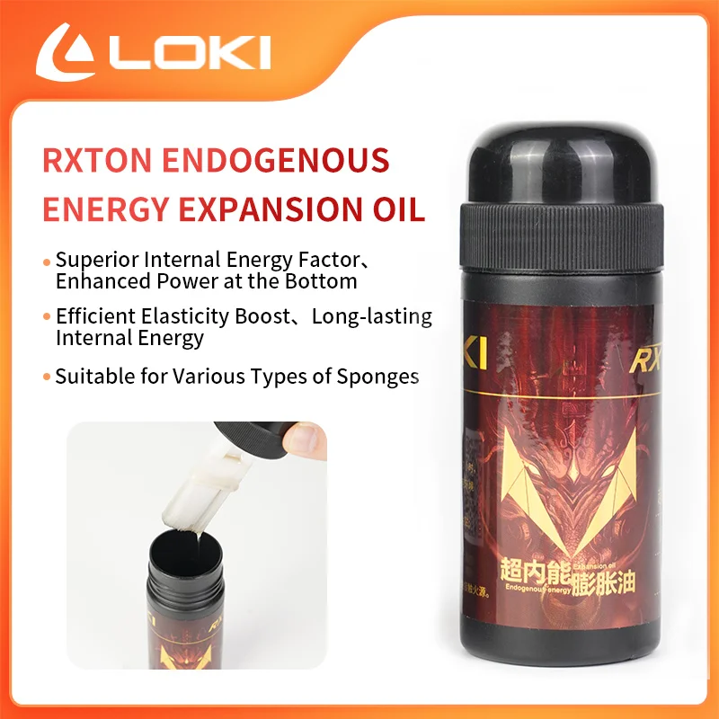 Loki New Arrival 100ml Ping Pong Rubber Black Endogenous energy expansion oil Professional Table Tennis Booster