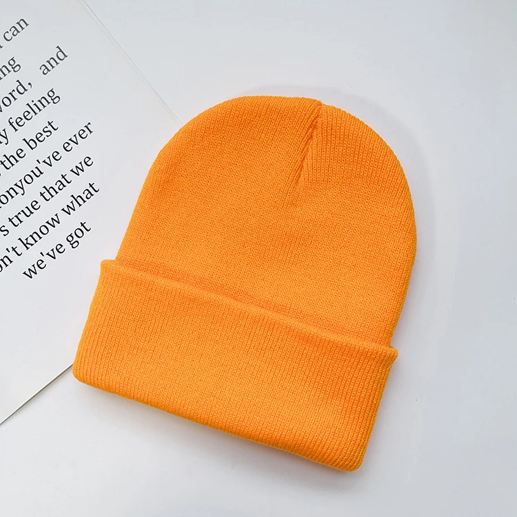 Wholesale High Quality Daily Warm Winter Knitted Beanie Hats Custom Logo Acrylic Knit Winter Hat For Men Women