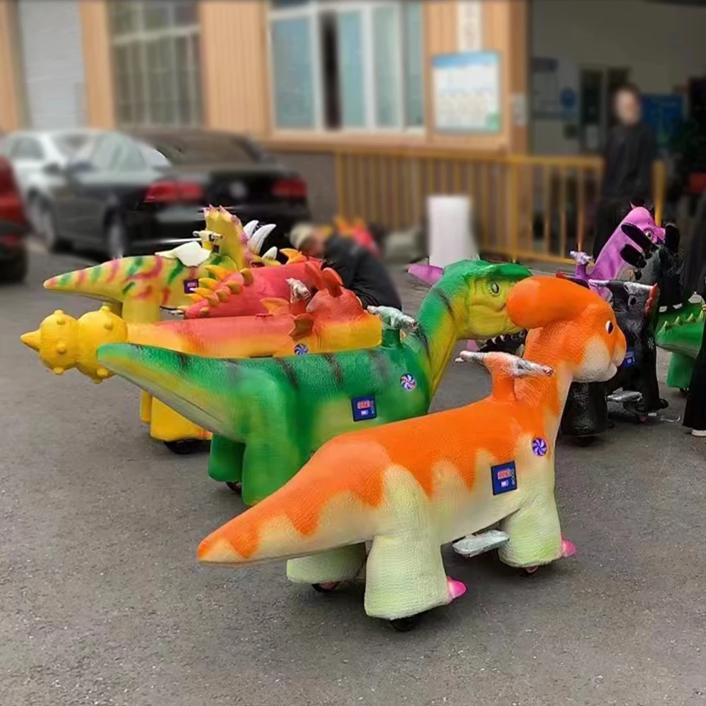 Indoor Walking and Riding Dinosaur Ride Gua Electric Dinosaur Cars for Park Animatronic Moving Mechanical Dinosaur 