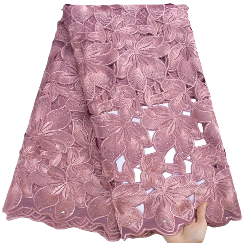 Dubai Lace Fabric Suppliers African Swiss Cotton Embroidery Lace Fabric High Quality Nigerian Cotton China Textiles Fabric 3072