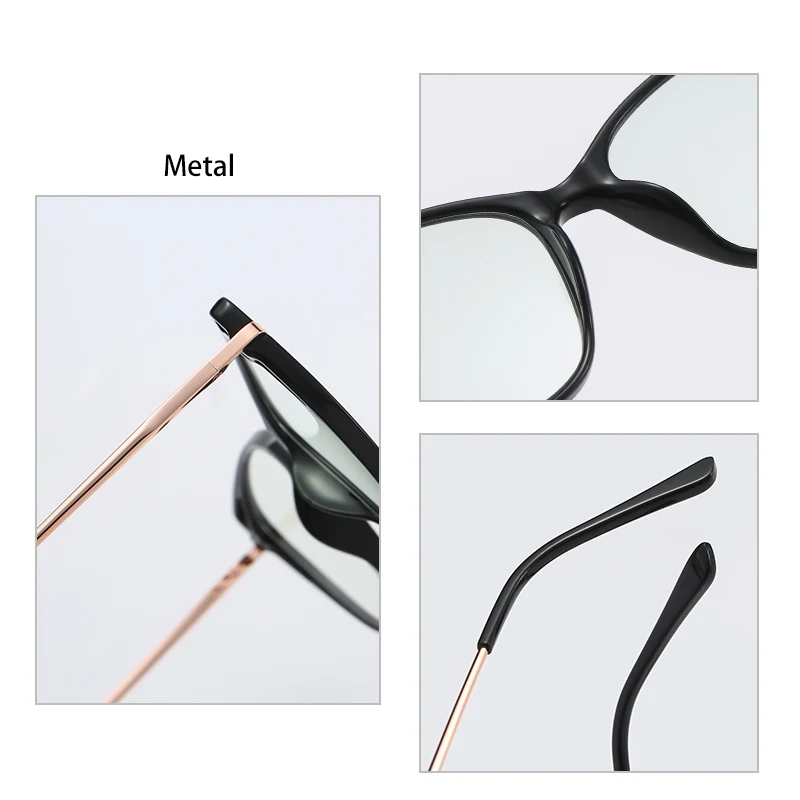 New Style TR90 Cat Eye Frames Metal Slim Temples Anti Blue Light Optical Eye Glasses Eyewear For Women