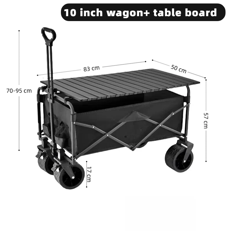 Customizable OEM Portable Folding Outdoor Garden Beach Table Trolley Camping Cart Wagon