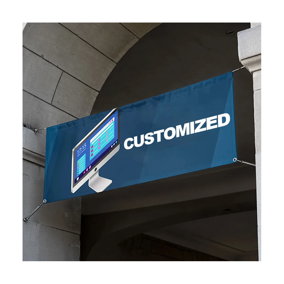 custom color large size digital print hanging banner happy birthday backdrop banner festival banners