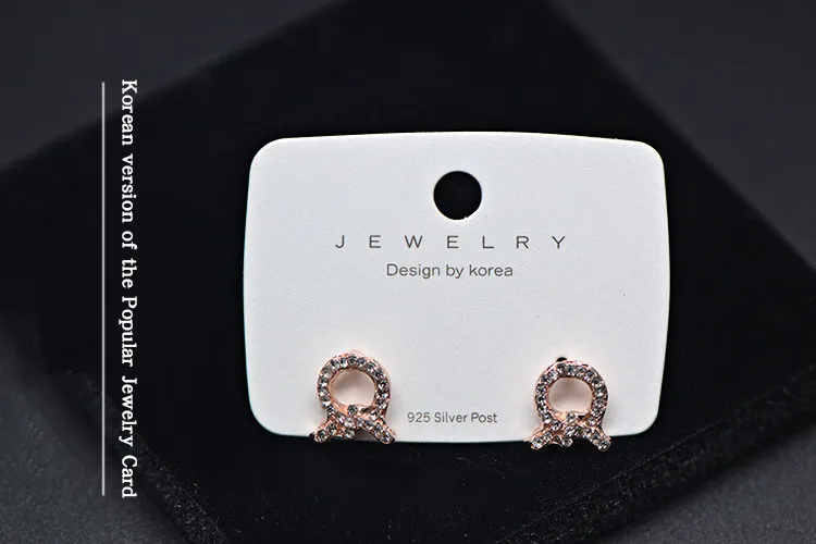 Wholesale Handmade Kraft white Paper Jewelry Display Card Necklace studs Earring Hairpin Pendant Jewelry Card Custom Logo