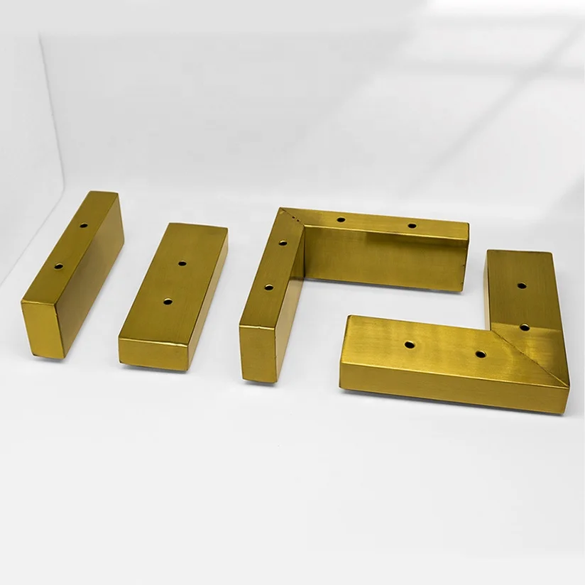 Sofa Legs 1 2 Inch Stainless Steel Tapered Decoration Support Hardware Gold Brass Furniture Feet Cabinet Metal Sofa Bed Legs
