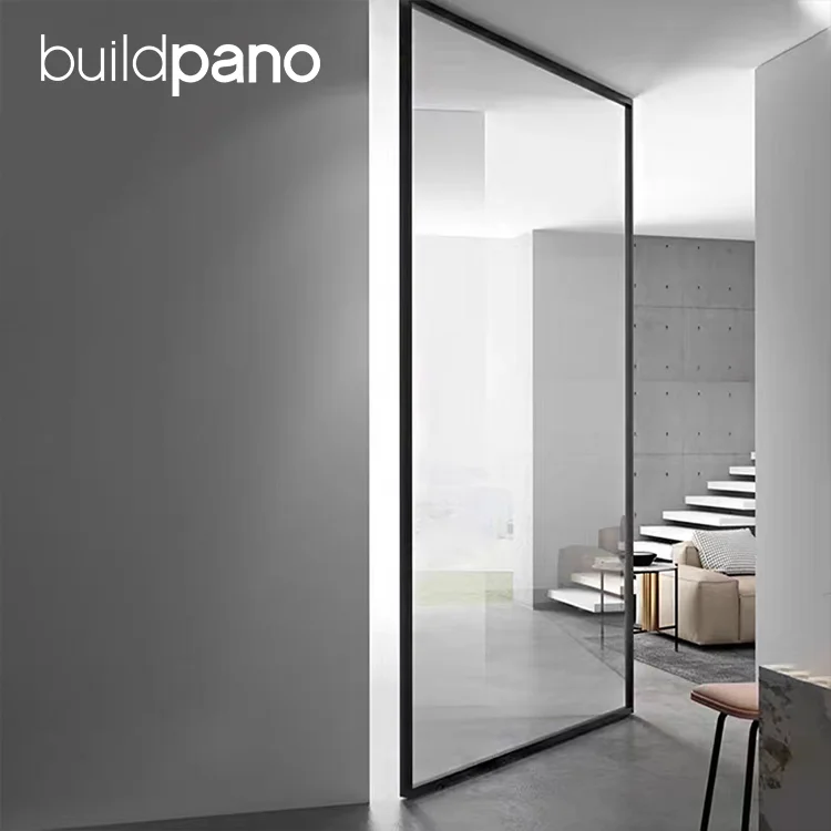 Customized glass front door exterior security front aluminum door main entrance villa glass pivot doors