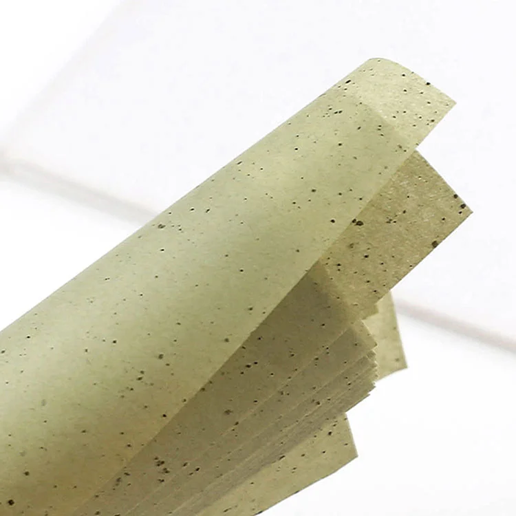 Custom logo oil blotting paper with green tea fragrance particle natural oil asborbing sheets