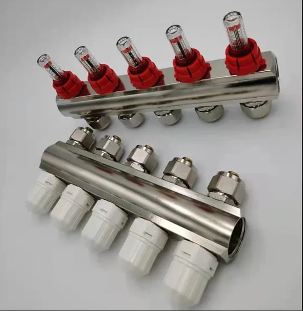 27.107 brass flow meter heating floor manifold