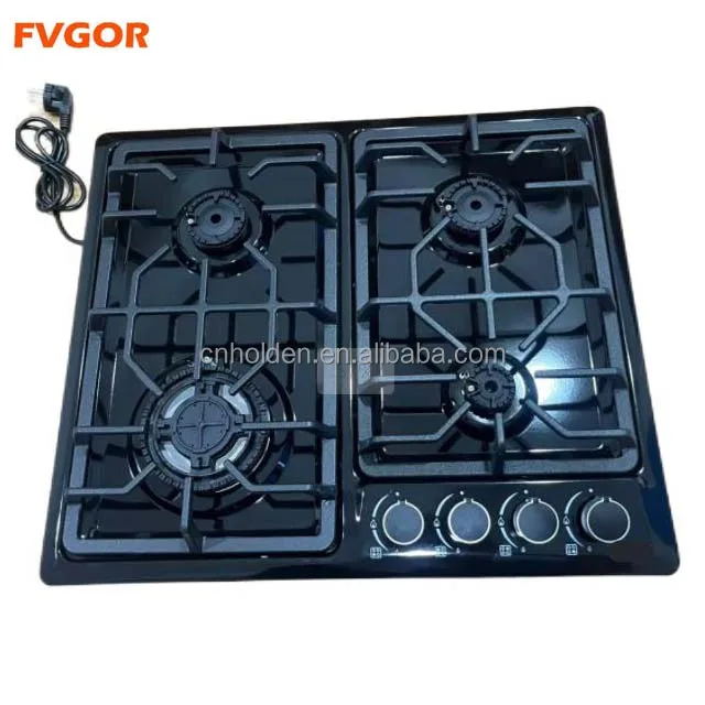 Hot sell gas stove gas electric burner stainless steel panel brass valve auto flame out built in gas stove
