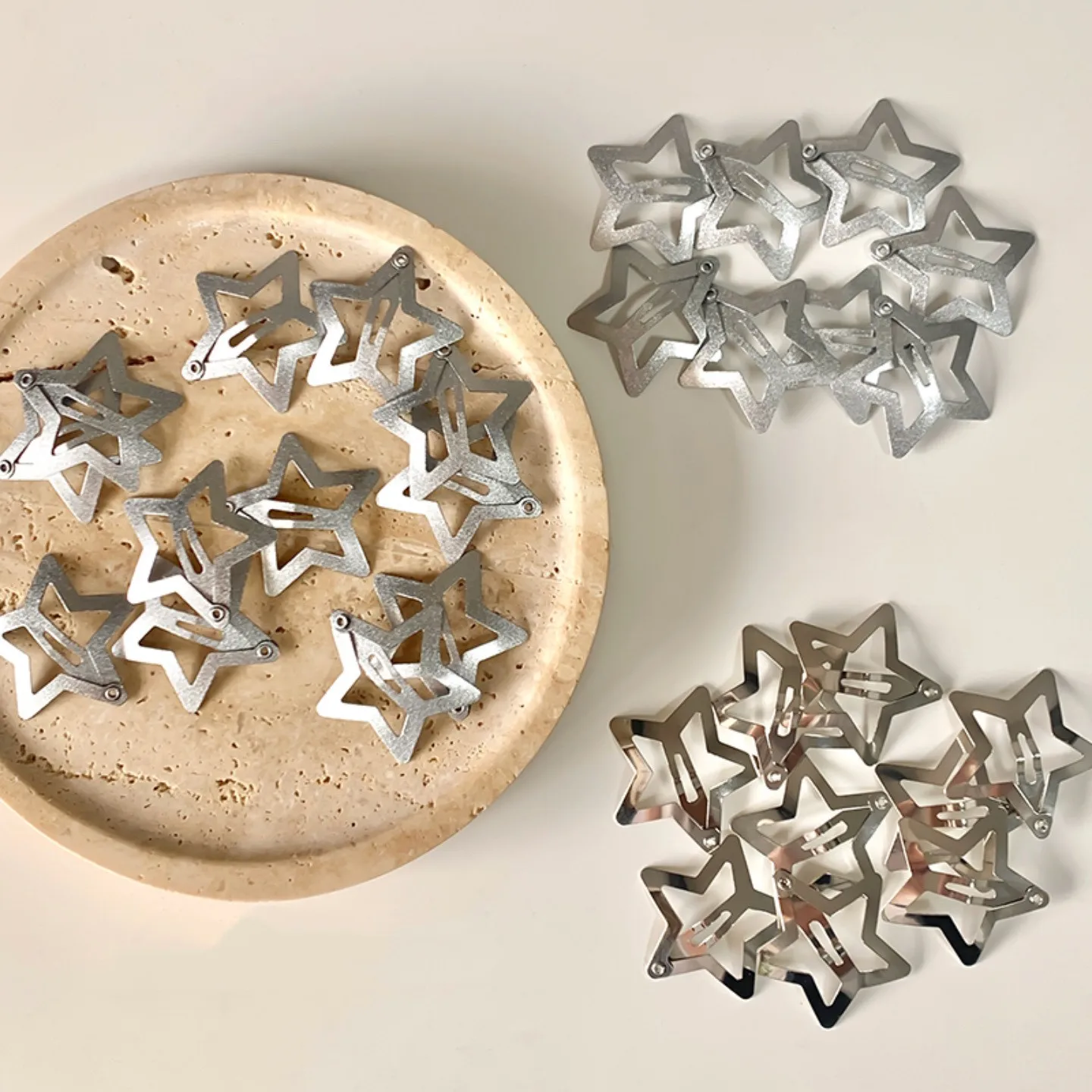 Charm Girl Sweet And Spicy Style Star Hair Pins Bangs Baby Metal Snap Hair Clip Y2K Accessories