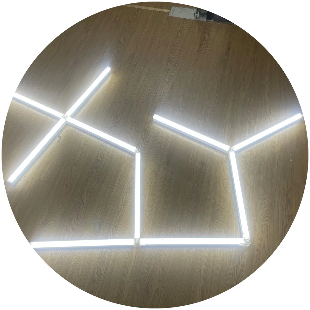 Hexagon Detailing Workshop clothing store Lights Led For Car Shop And Garage honeycomb lights Led hexagon Work Garage Light Ceil