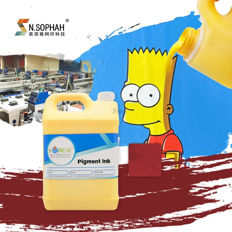 China Custom Wholesale Liquid Multicolor Screen Printing Ink Textile Printing Pigment Ink For Screen Printing