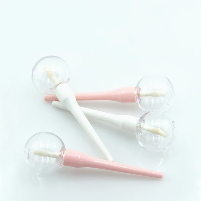 5ml cute empty pink lollipop shaped lip gloss tubes container with wands lipgloss for cosmetic