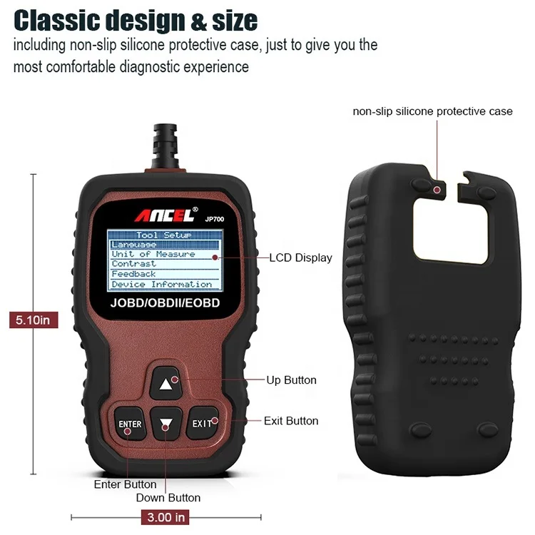 Hot Sale Ancel JP700 JOBD OBD2 Scanner Car Automotive Diagnostic Tool for Most Cars Scanner Tool