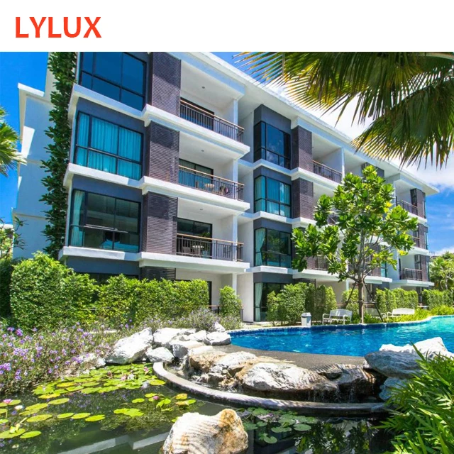 Modern well designed prefabricated residential building luxury service apartment, beach apartment hotel