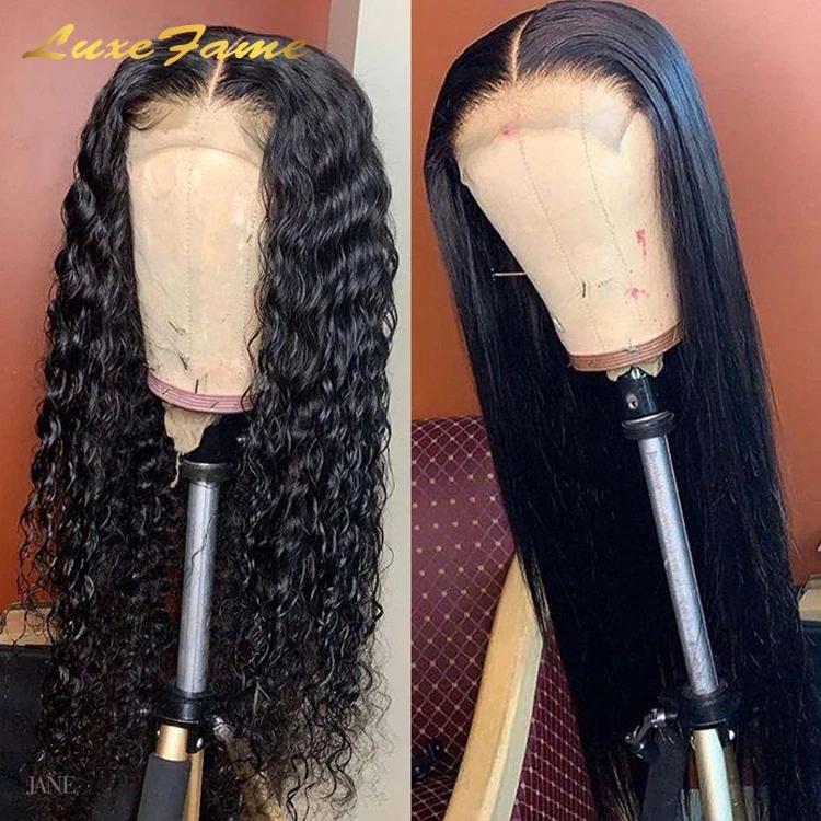 Hot sale 30 Inch Brazilian Deep Wave Human Hair,Afro Kinky Curly Wigs Human Hair Lace Front,Water Wave Peruvian Human Hair Wig