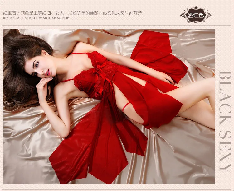 Wholesale sexy large size see-through mesh sexy lingerie uniform temptation slit ladies sexy sexy pajamas