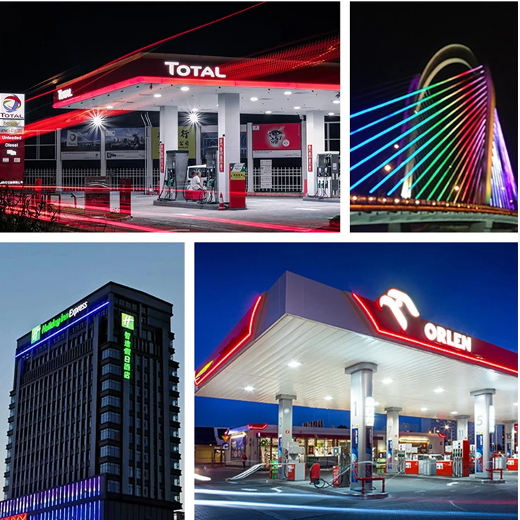 OEM&ODM 290mm/600mm/1186mm/2370mm Neon Inspired Tube Led Neon Strip Lamp Light Waterproof DC24V 8W