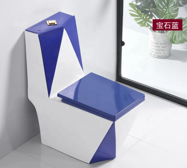 
Square Diamonds New Design Hot Selling Siphonic One Piece ceramic wc Toilet 