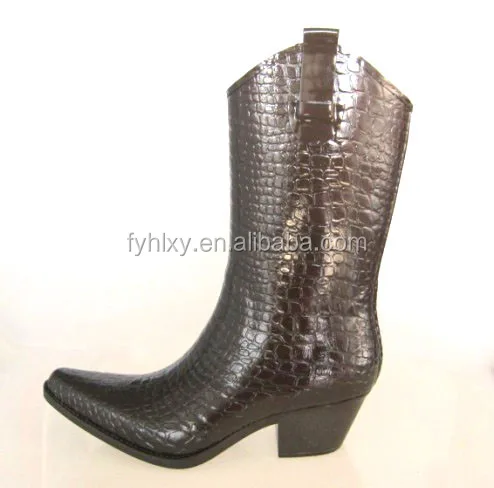 Customized Waterproof Non Slip Botas De Lluvia Women Western American Cowboy