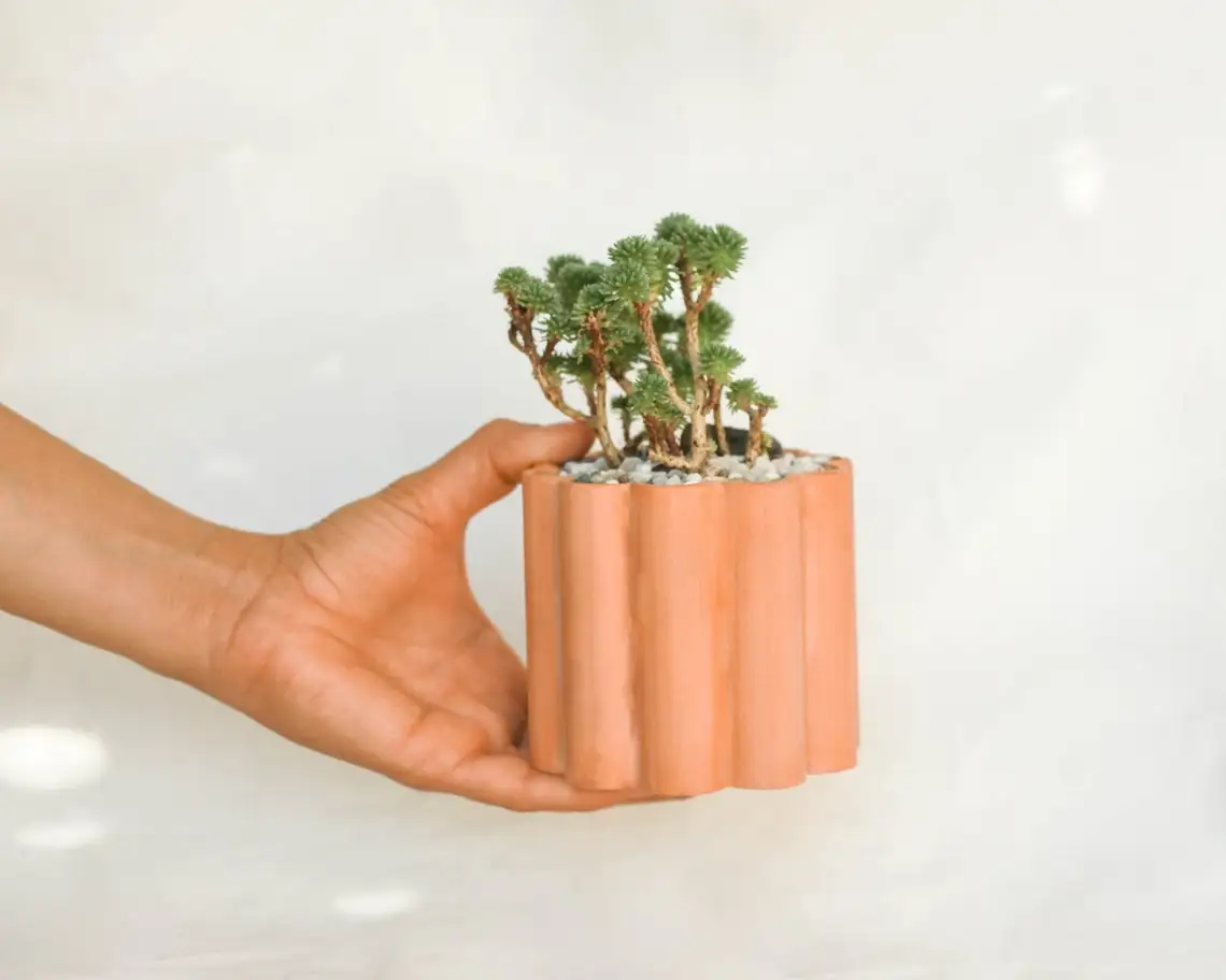 ceramic terracotta mini seed succulent clay planter mini juicy plant potted plants with artificial plant