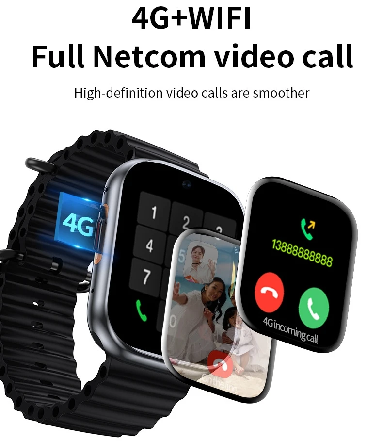 Smartwatch Men 2023 Video Call Wrist Watches for Women GPS Tracker Female 4G SIM Nano 1.99 HD Screen Smart Watch IP67 Waterproof
