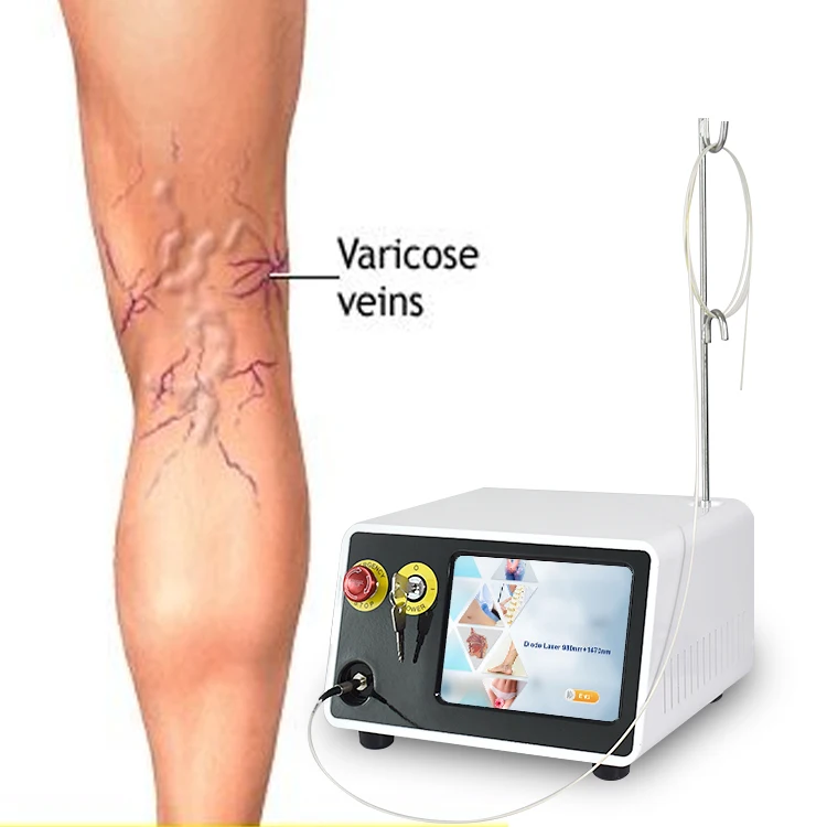 Hospital used China Best Quality EVLT  Varicose Veins Surgery Endovenous Treatment Diode Laser 1470nm 980nm