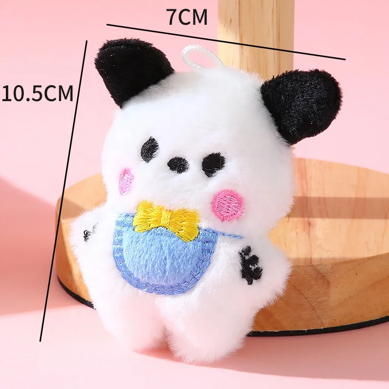 wholesale 10CM small puppy dog stuffed animal toy soft dog puppy plush toy with keychain