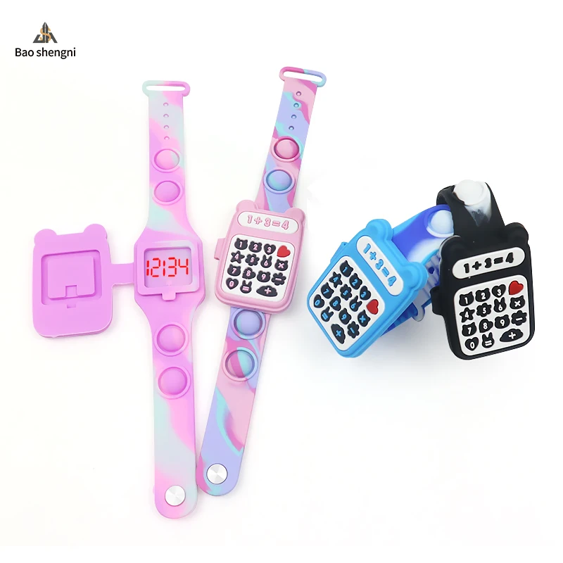 Заводская оптовая цена светодиодные камуфляжные силиконовые светодиодные детские часы удобные электронные светодиодные детские часы