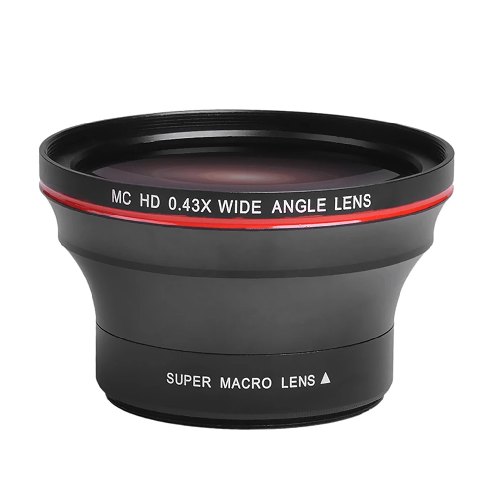 55MM 0.43x Professional HD Wide Angle Lens with Macro Portion for Nikon D3400, D5600 and Sony Alpha Cameras