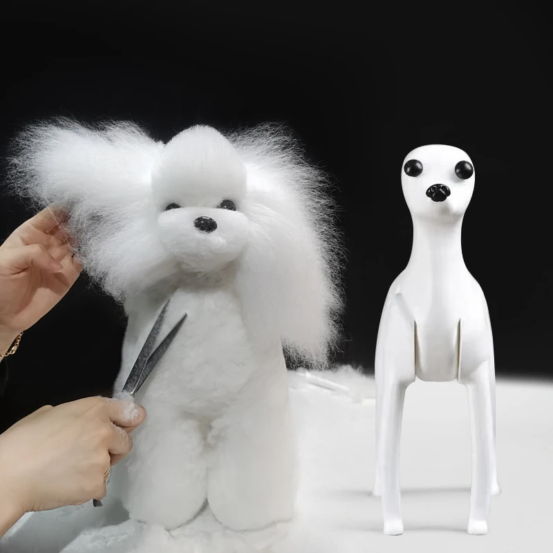 Модель головы собаки Bichon модель для тренировки бишона домашних животных красоты обучения школе скелет должен использоваться с искусственными