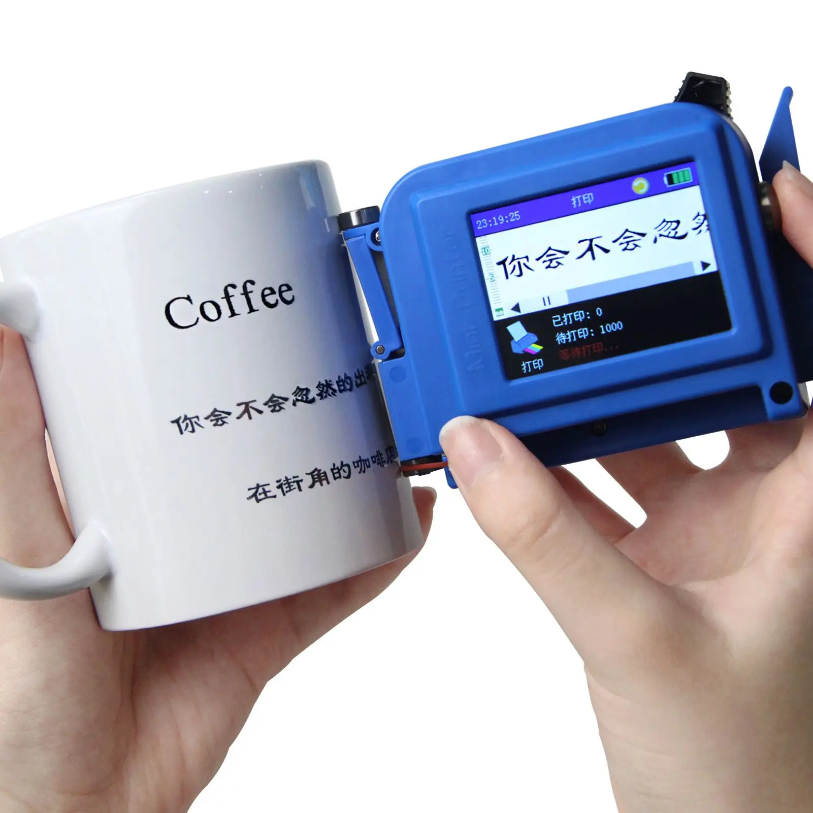 Hand Held Machine Jet Handjet Portable Printing Eggs Batch Coding Handled Helix Rotary Ink Balloon Cardboard Gun Inkjet Printer