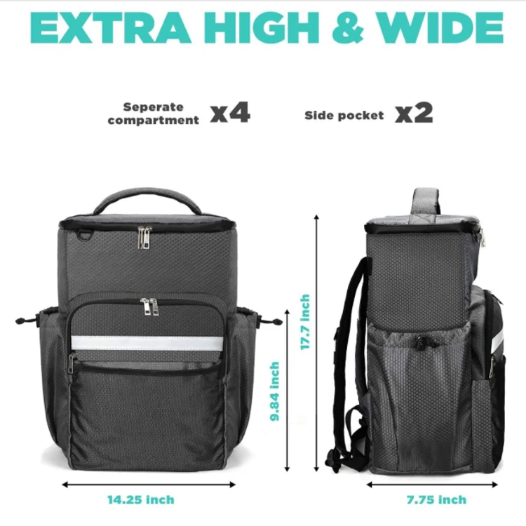 Wilson Custom 30 Cans Waterproof Lightweight Picnic Insulated Backpack Ice Cooler Bag Leak-Proof Soft Cooler Backpack For Food