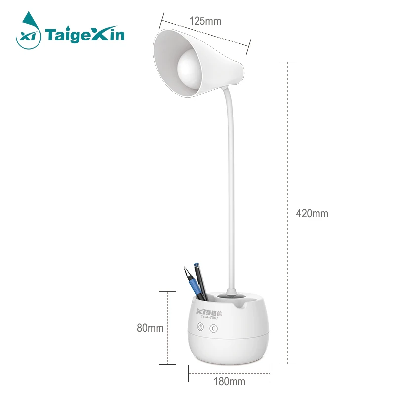 Modern style horn shape LED night light lamp Eye-protection SMD desk lamp with phone holder for daily use