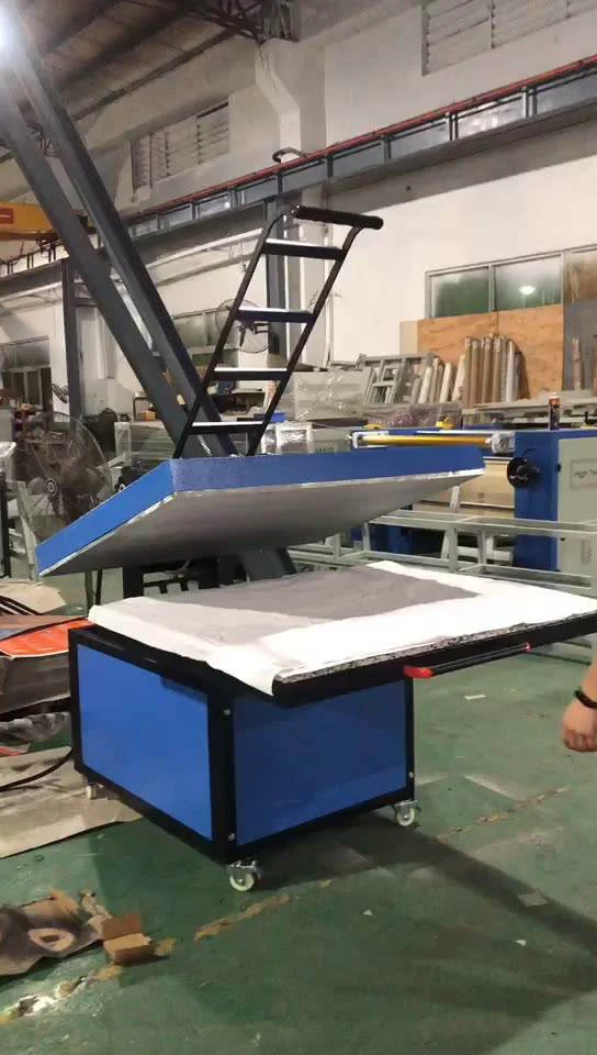 80x100cm Manual operation hand force large format textile thermo transfer heat press machine