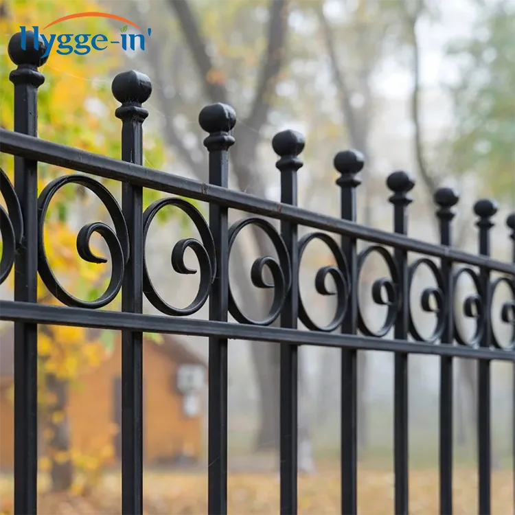 Luxury Wall Outdoor Customized Indoor Used Aluminum Ornament Steel Pipe Metal Wrought Iron  Fence Panels Sale