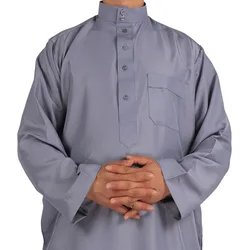 Арабская мужская одежда Daffah Thobes однотонный кафтан мужской таоб мусульманский