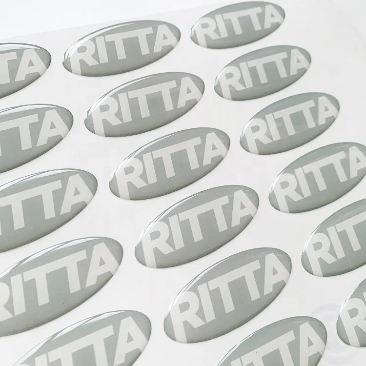 Custom High Quality Eco Friendly Resin Epoxy Stickers Manufacturers Clear Gel Logo Sticker