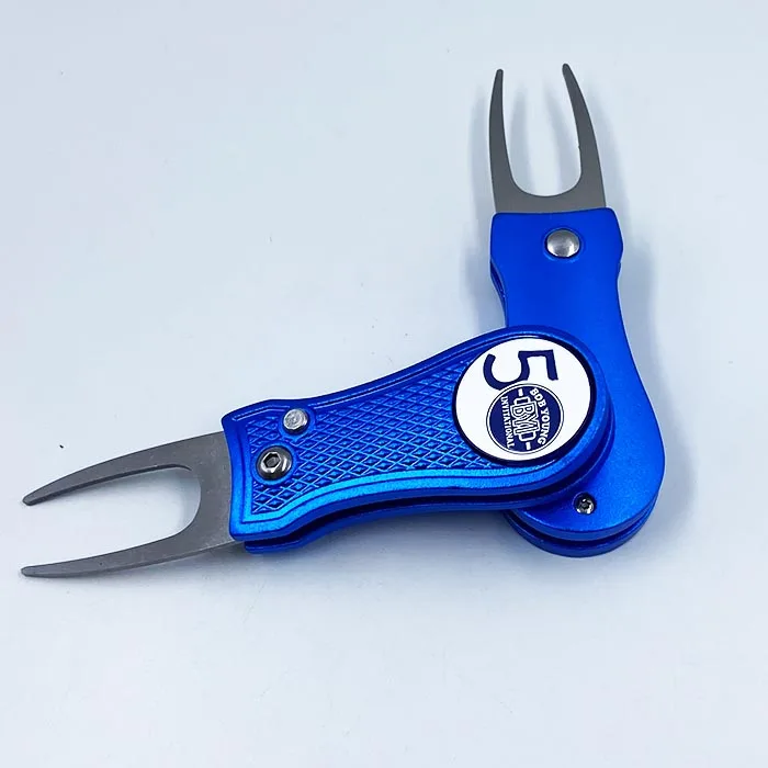 Golf custom aluminum automatic golf divot repairer tool ball markers