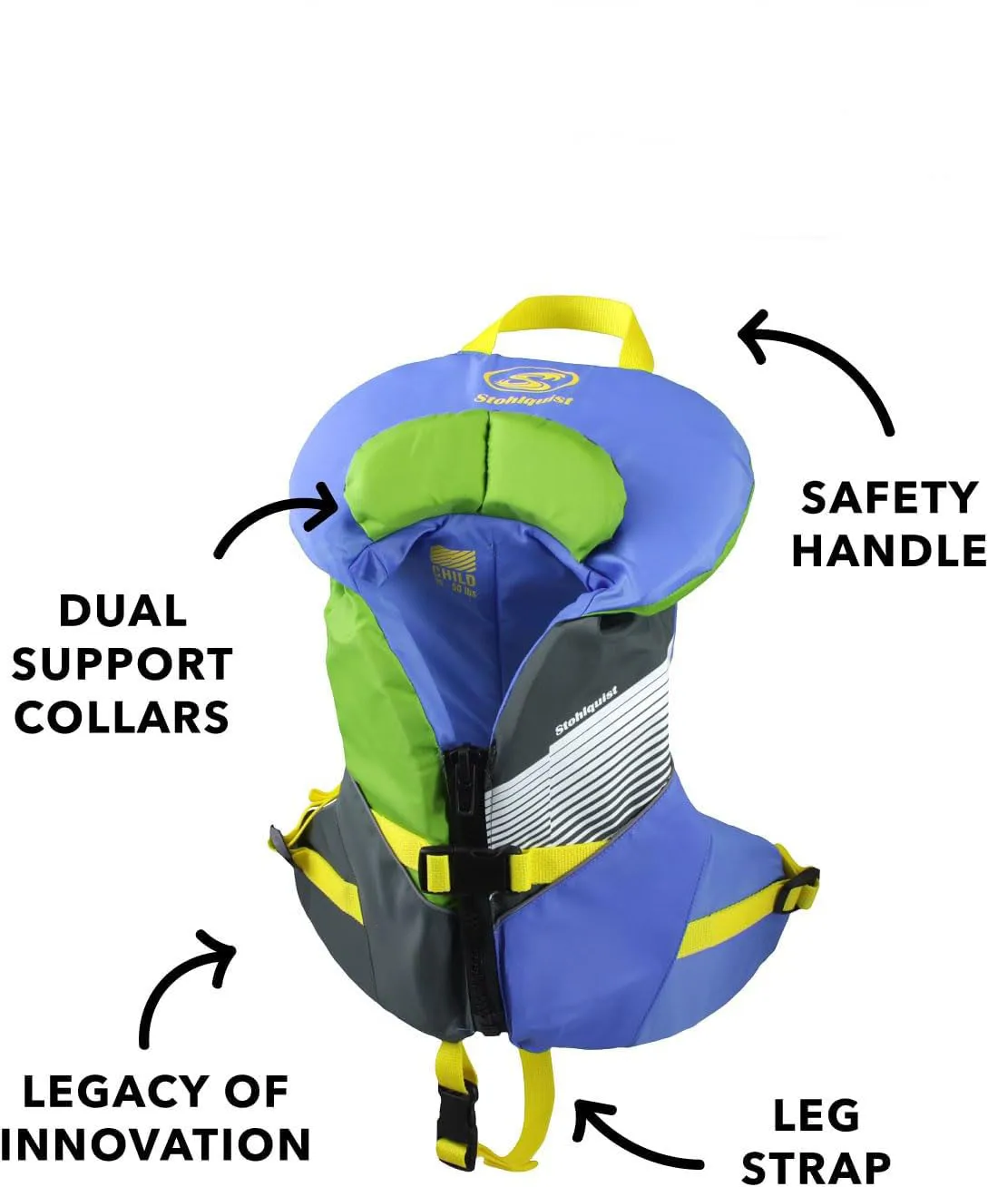 Factory price Child Life Jacket Type III Life Vest (30-50 lbs) for Kids and Children, Support Collar with Grab Handle