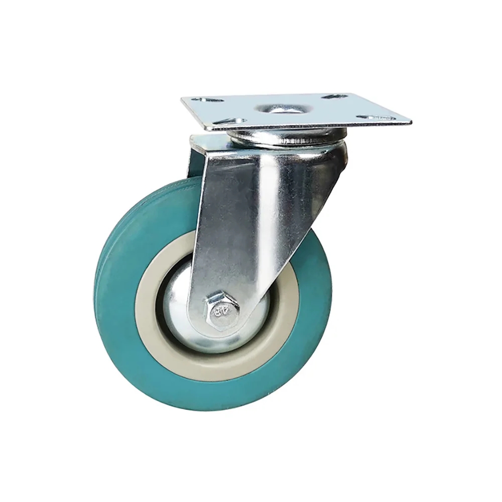 WBD Light Duty Caster Gray Pvc Fixed Rigid Caster Wheel For Furnitures