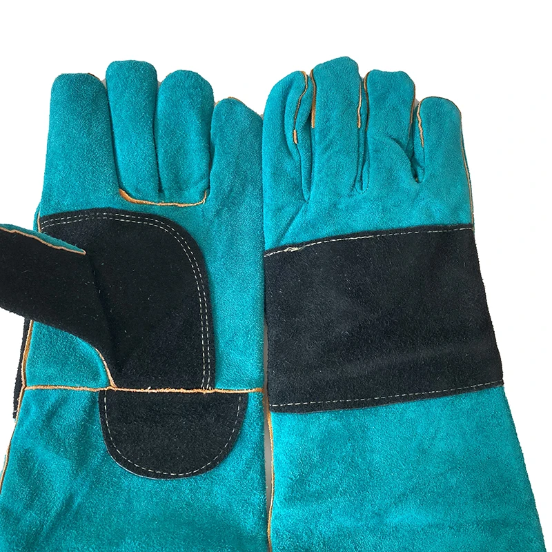 23.6inch 60cm Heavy Duty Long Mining Anti Bite Welding Safety Leather Garden Working Gloves Pet Gloves Protective