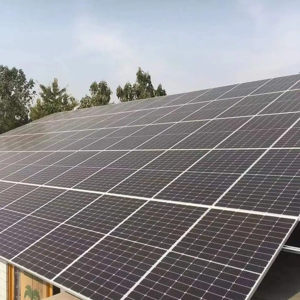 All Black 530W to 555W Hybrid Bifacial Solar Panel for Home Use N-Type Half Cell Topcon Technology with PERC