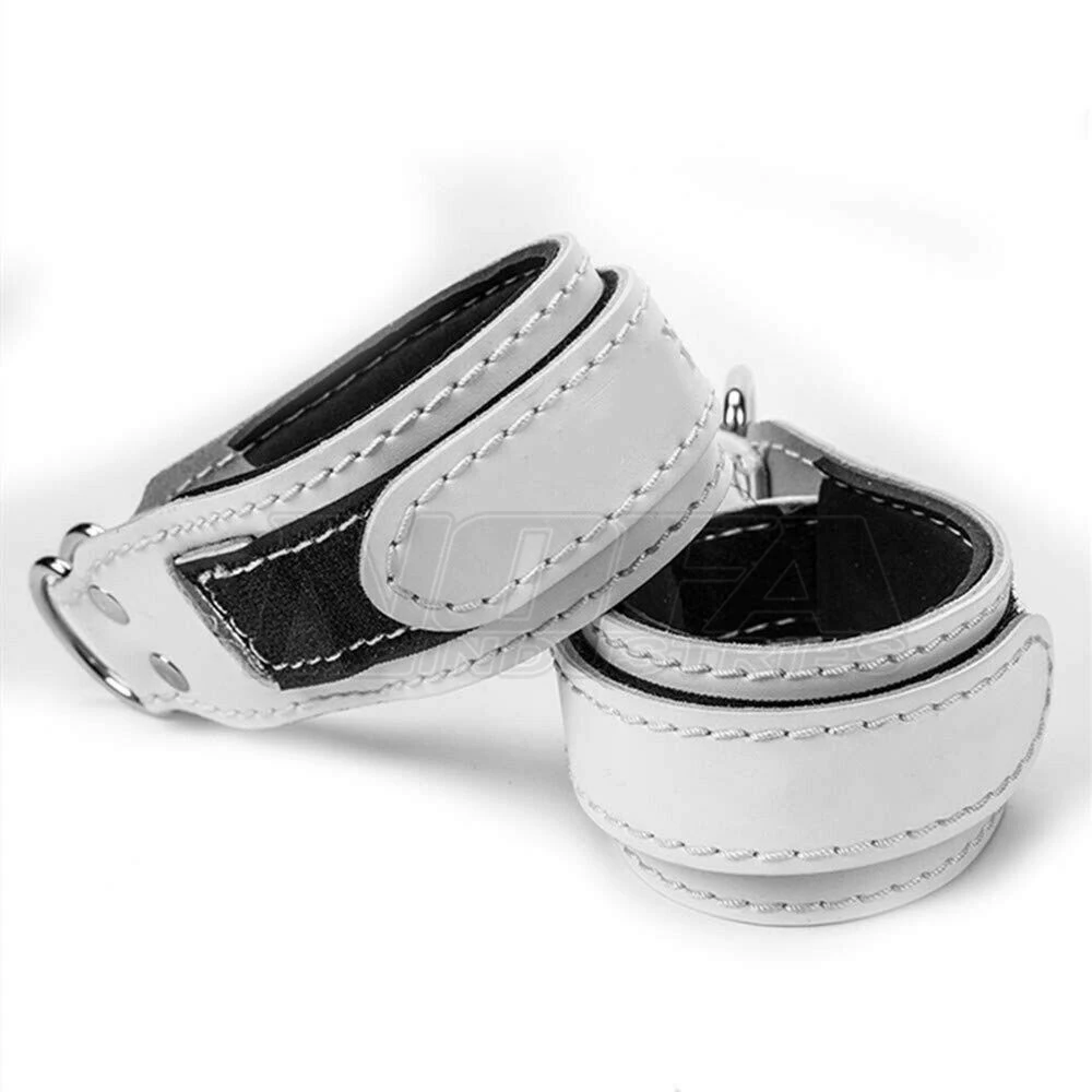 1Pair Natural Leather Pulley Cable Attachment weightlifting Ankle Cuff Gym Strap