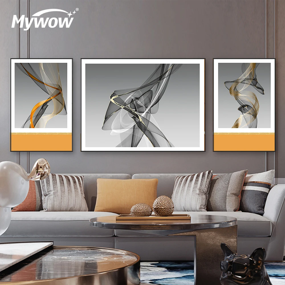 Animal Canvas Paint Living Room 2+1 Canvas Painting Crystal Porcelain Painting Wall Art