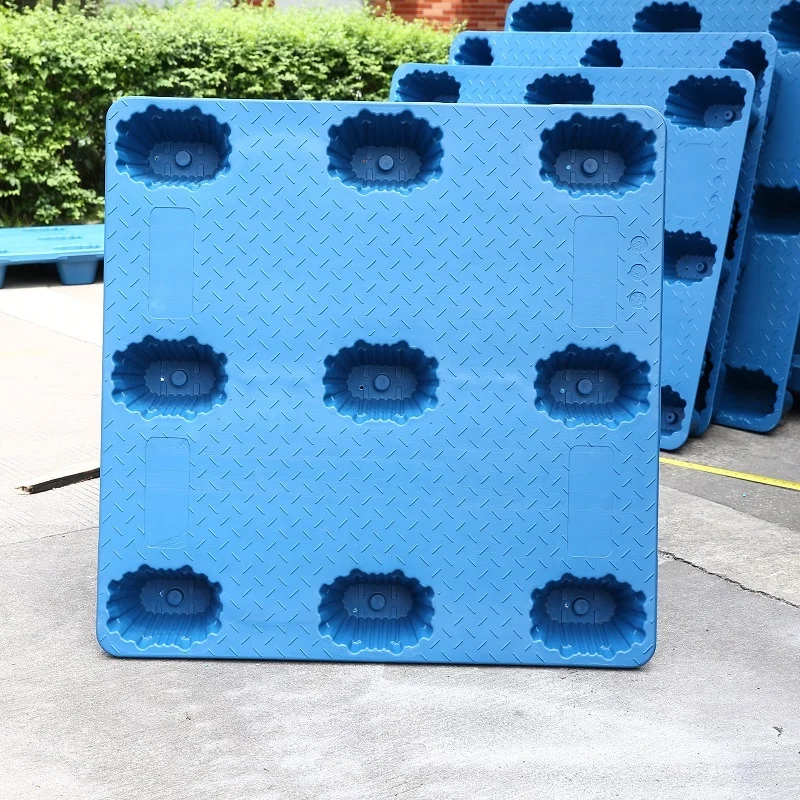 Daoyuan Factory Deniz Palet Plastico 1200x800 Heavy Duty Single Sides Euro HDPE Plastic Pallets 80*120