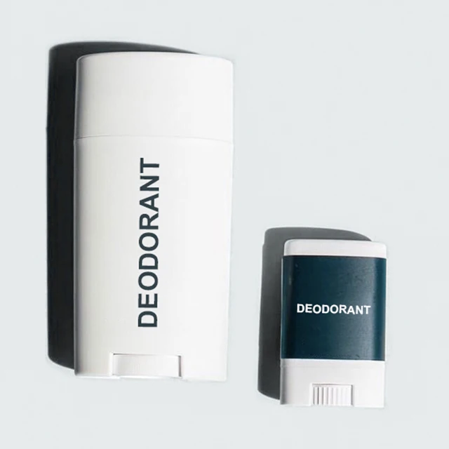 White 20g 50g Oval Flat Twist Up PCR RPP PP Sunblock Deodorant Stick Packaging Container Plastic Body Balm Bottle