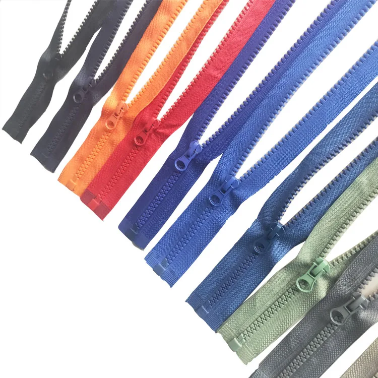 5# resin spot open end color automatic lock smooth zipper